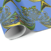 Papier Cadeau Poisson de plumes (Coin rond)