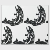 Papier Cadeau Poisson de truite (Plat)