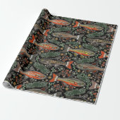 Papier Cadeau Poisson d'eau douce, Design élégant, Truite, Pêche (Déroulé)