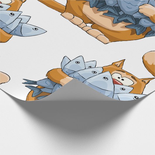 Papier Cadeau Poisson d'élevage de chats