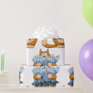 Papier Cadeau Poisson d'élevage de chats