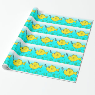 Papier Cadeau Poisson d'or