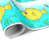 Papier Cadeau Poisson d'or (Coin rond)