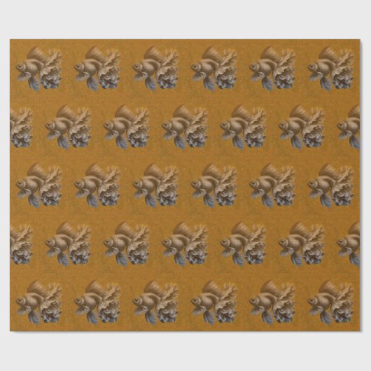Papier Cadeau Poisson d'or (Plat)