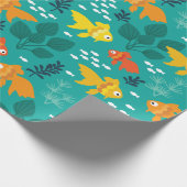 Papier Cadeau Poisson d'or dans l'aquarium (Coin)
