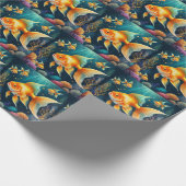 Papier Cadeau Poisson d'or sous-marin (Coin)