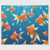 Papier Cadeau Poisson doré (Plat)