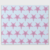 Papier Cadeau Poisson-étoile rose (Plat)
