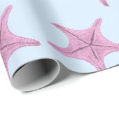 Papier Cadeau Poisson-étoile rose (Coin rond)