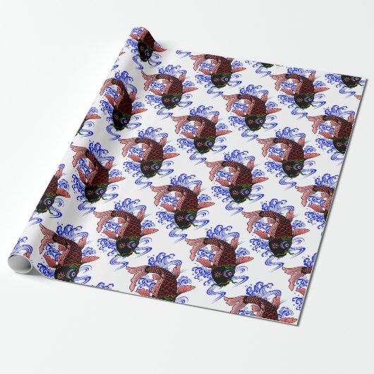Papier Cadeau Poisson japonais (Déroulé)