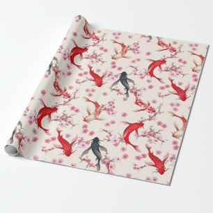 Papier Cadeau Poisson Koï