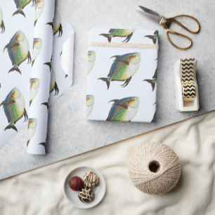 Papier Cadeau Poisson Opah tropical, animal aquatique marin Vint