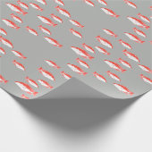 Papier Cadeau Poisson rouge et gris (Coin)