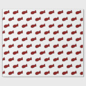 Papier Cadeau Poisson rouge personnalisable (Plat)