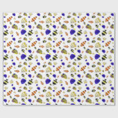 Papier Cadeau Poisson tropical coloré (Plat)