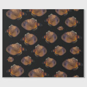 Papier Cadeau Poisson Veste En Cuir, Papier À Envelopper (Plat)