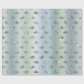 Papier Cadeau Poissons avec brio sur (Plat)