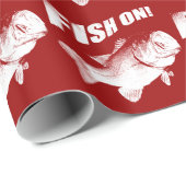 Papier Cadeau Poissons de basse de large ouverture dessus (Coin rond)