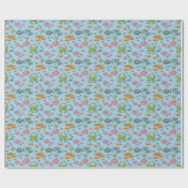 Papier Cadeau Poissons et crabes (Plat)