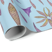 Papier Cadeau Poissons et rayons (Coin rond)
