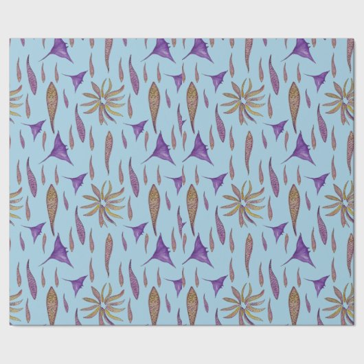 Papier Cadeau Poissons et rayons (Couture)