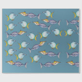 Papier Cadeau Poissons Whimsical (Plat)