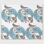 Papier Cadeau Poissons Zodiac Horoscope (Plat)