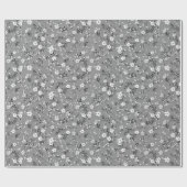 Papier Cadeau Poitrine Blanche Imprimer Sur Gris (Plat)