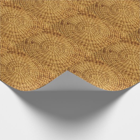 Papier Cadeau Poitrine tissée : Authenticité Brown texturée (Coin)