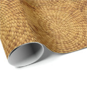 Papier Cadeau Poitrine tissée : Authenticité Brown texturée (Coin rond)