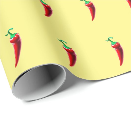 Papier Cadeau Poivre rouge chili (Coin rond)