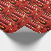 Papier Cadeau Poivrons de piments d'un rouge ardent (Coin)