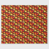 Papier Cadeau Poivrons rouges et jaunes (Plat)