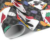 Papier Cadeau Poker Aces quatre cartes (Coin rond)