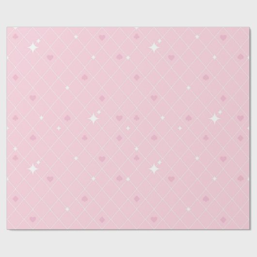 Papier Cadeau Poker pink pattern (Plat)