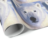 Papier Cadeau Polar Bear (Coin rond)