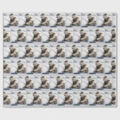 Papier Cadeau Polar Bear Ice Fishing (Plat)