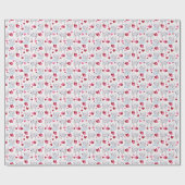 Papier Cadeau Polar Bear Valentine Gift Wrapping Paper - White (Plat)