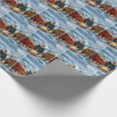 Papier Cadeau Polar Bears Gathering Around a Bonfire (Coin)