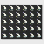 Papier Cadeau Polar Ours Funny Science Pun Dark BG (Plat)