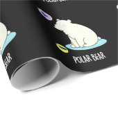 Papier Cadeau Polar Ours Funny Science Pun Dark BG (Coin rond)