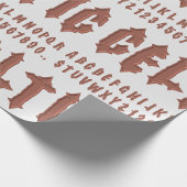 Papier Cadeau Police alphabétique celtique