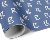 Papier Cadeau Police de gravure de rétro initiale Monogramme per (Coin rond)