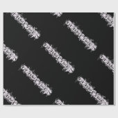 Papier Cadeau Police de style tatouage féROCIEUX (Plat)