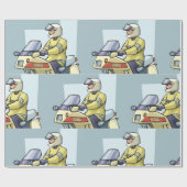 Papier Cadeau Police Motorcycle Officer Law Enforcement (Plat)