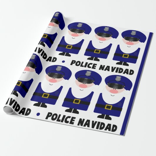Papier Cadeau Police Navidad (Déroulé)