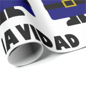 Papier Cadeau Police Navidad (Coin rond)