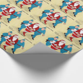 Papier Cadeau Police Navidad : Père Noël A Été Très Mauvais (Coin)