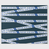 Papier Cadeau Police Officier Anniversaire Bureau de retraite Pl (Plat)