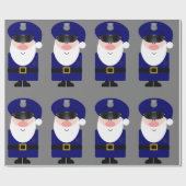 Papier Cadeau Policier Père Noël (Plat)